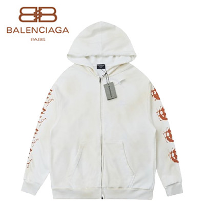 BALENCIAGA-08302 발렌시아가 블랙 프린트 장식 후드 재킷 남여공용