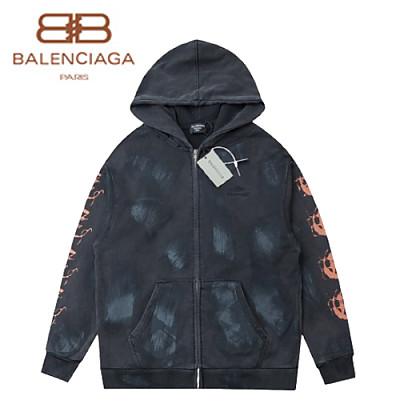 BALENCIAGA-08301 발렌시아가 화이트 프린트 장식 후드 재킷 남여공용