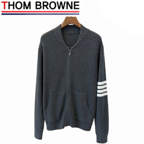 THOM BROWNE-091114 톰 브라운 차콜 그레이 니트 코튼 재킷 남여공용