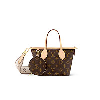 LOUIS VUITTON-M12106 루이비통 로즈 폰디체리 네버풀 반둘리에 인사이드 아웃 BB 핸드백 24cm