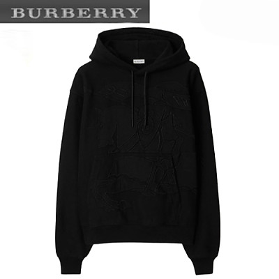 BURBERRY-80982141 버버리 블랙 EKD 코튼 블렌드 후디 남여공용