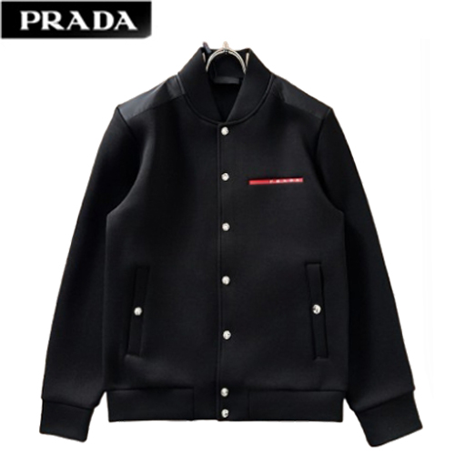 PRADA-092312 프라다 블랙 코튼 베이스볼 재킷 남성용