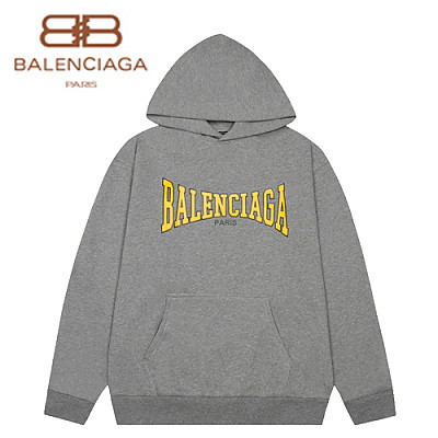 BALENCIAGA-092014 발렌시아가 블랙 프린트 장식 후드 티셔츠 남여공용