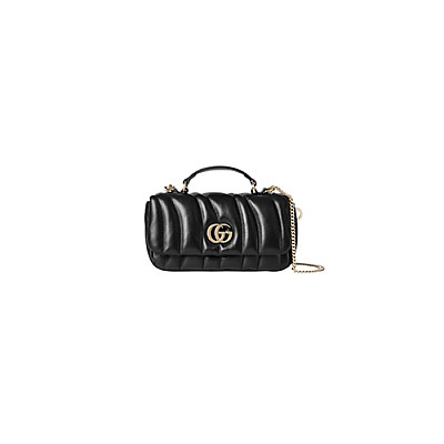 GUCCI-806017 9110 구찌 화이트 패딩 가죽 GG 밀라노 미니 탑 핸들백