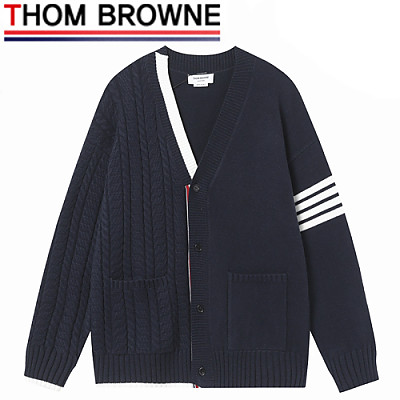 THOM BROWNE-110113 톰 브라운 네이비 스트라이프 장식 가디건 남여공용