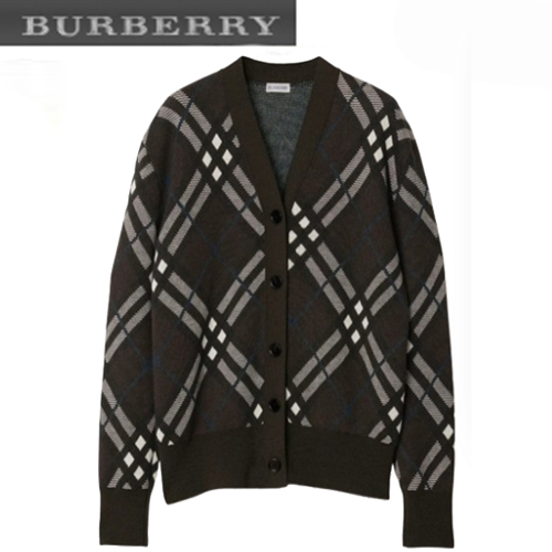 BURBERRY-80934931 버버리 스너그 체크 울 블렌드 카디건 여성용