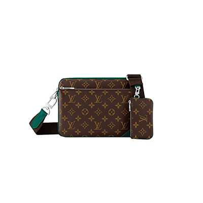 LOUIS VUITTON-M12766 루이비통 그린 모노그램 마카사르 트리오 메신저