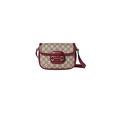 GUCCI-815205 6207 구찌 레드 가죽 구찌 홀스빗 1955 미니 숄더백