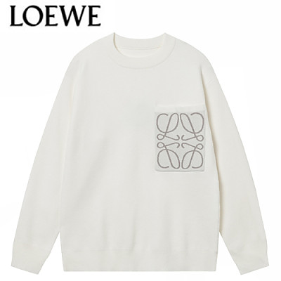 LOEWE-12047 로에베 블루 니트 코튼 스웨터 남여공용