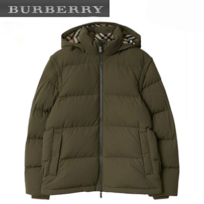 BURBERRY-80969111 버버리 블랙 디태처블 슬리브 나일론 비드포드 퍼퍼 재킷 남여공용