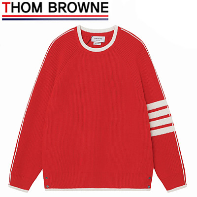 THOM BROWNE-122415 톰 브라운 네이비 스트라이프 장식 스웨터 남여공용