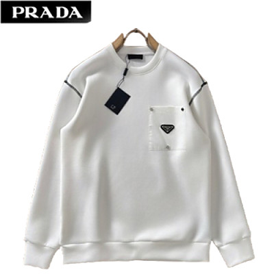 PRADA-01086 프라다 블랙 트라이앵글 로고 스웨트셔츠 남성용