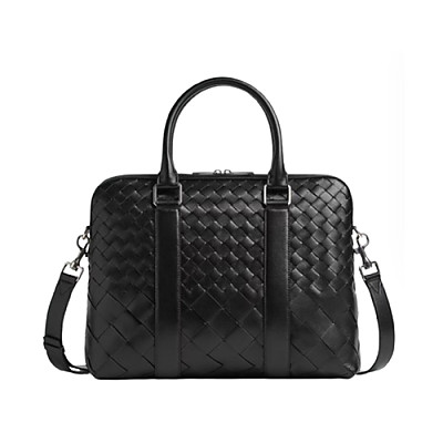 BOTTEGA VENETA-778081 보테가 베네타 블랙 슬림 인트레치아토 브리프케이스