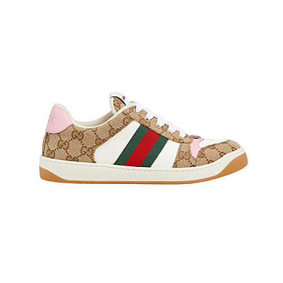 GUCCI-732193 9096 구찌 화이트 가죽 스크리너 스니커즈 여성용