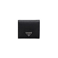 [스페셜오더]PRADA-2MO004 프라다 블랙 송아지 가죽 실크스크린 로고 지갑