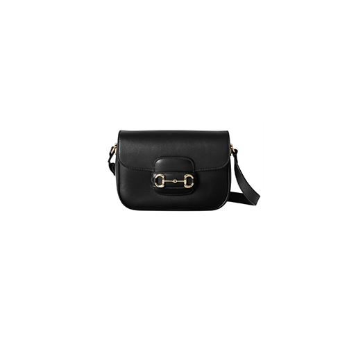 GUCCI-815205 1000 구찌 블랙 가죽 구찌 홀스빗 1955 미니 숄더백