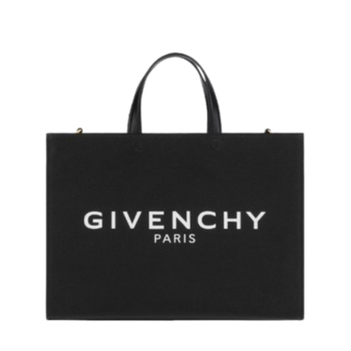 GIVENCHY-BB50N2B 지방시 블랙 G 토트 캔버스 미디엄 토트백