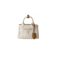 PRADA-1BA038 프라다 블루 코튼 캔버스 미니 핸드백