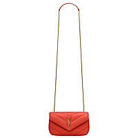 SAINT LAURENT-821749 생 로랑 화이트 램스킨 loulou 토이