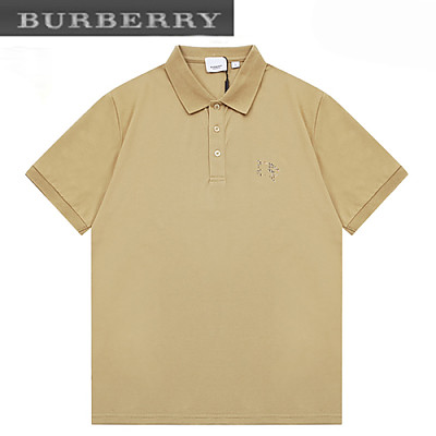 BURBERRY-04012 버버리 블랙 코튼 폴로 티셔츠 남성용