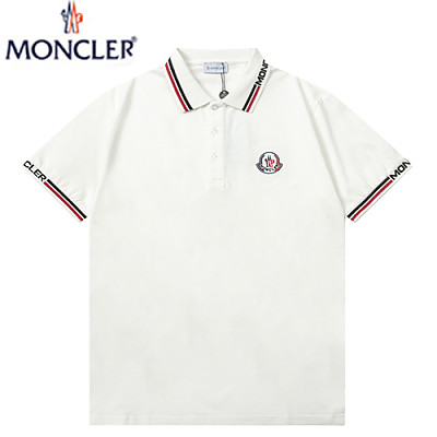 MONCLER-04018 몽클레어 블랙 스트라이프 장식 폴로 티셔츠 남성용