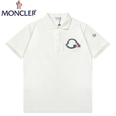 MONCLER-040111 몽클레어 블랙 아플리케 장식 폴로 티셔츠 남성용