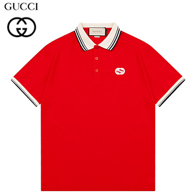 GUCCI-040111 구찌 네이비 GG 로고 폴로 티셔츠 남성용