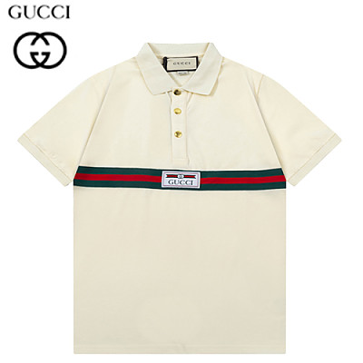 GUCCI-04012 구찌 블랙 Web 스트라이프 장식 폴로 티셔츠 남성용
