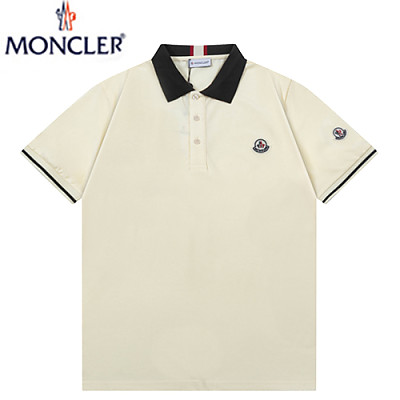 MONCLER-04016 몽클레어 블랙 코튼 폴로 티셔츠 남성용