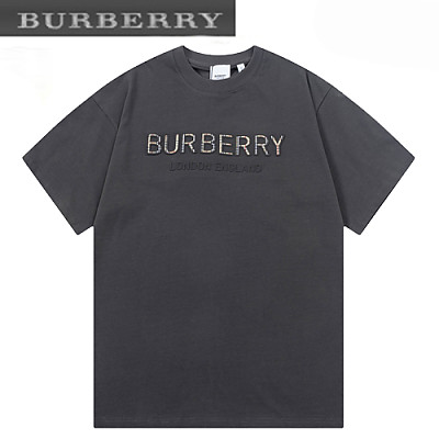 BURBERRY-04017 버버리 화이트 아플리케 장식 티셔츠 남여공용