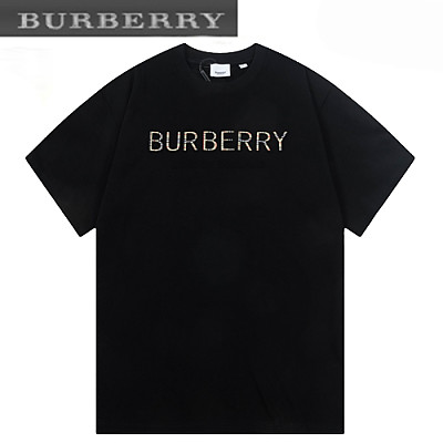 BURBERRY-04017 버버리 화이트 아플리케 장식 티셔츠 남여공용