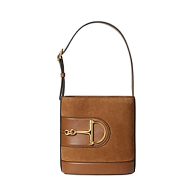 GUCCI-833665 2718 구찌 브라운 스웨이드 구찌 73 스몰 버킷백