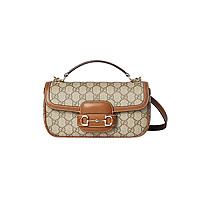 GUCCI-815206 6207 구찌 레드 가죽 구찌 홀스빗 1955 스몰 탑 핸들백