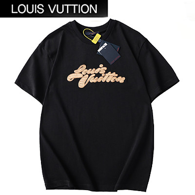 LOUIS VUITTON-05063 루이비통 화이트 아플리케 장식 티셔츠 남여공용