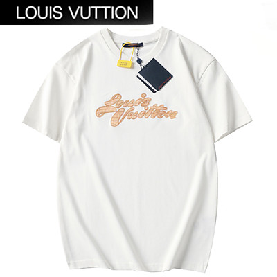 LOUIS VUITTON-05062 루이비통 블랙 아플리케 장식 티셔츠 남여공용