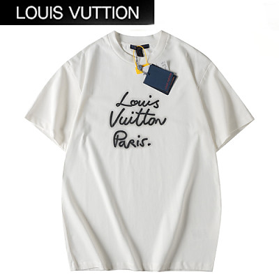 LOUIS VUITTON-05067 루이비통 블랙 프린트 장식 티셔츠 남여공용
