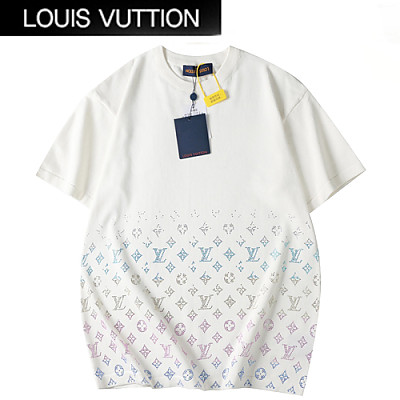 LOUIS VUITTON-050615 루이비통 블랙 모노그램 스터드 장식 티셔츠 남여공용
