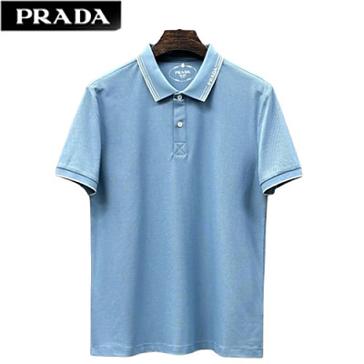 PRADA-050712 프라다 화이트 코튼 폴로 티셔츠 남성용