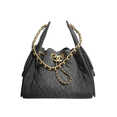 CHANEL-AS5293 샤넬 블랙 워시드 데님 CHANEL 25 스몰 백