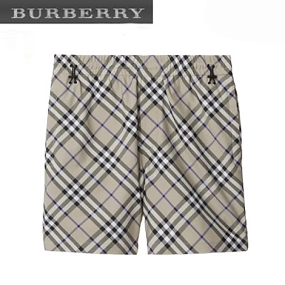 BURBERRY-81055091 버버리 베이지 체크 쇼츠 남성용