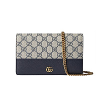 GUCCI-497985 6258 구찌 레드 GG 마몽 체인 바이컬러 지갑