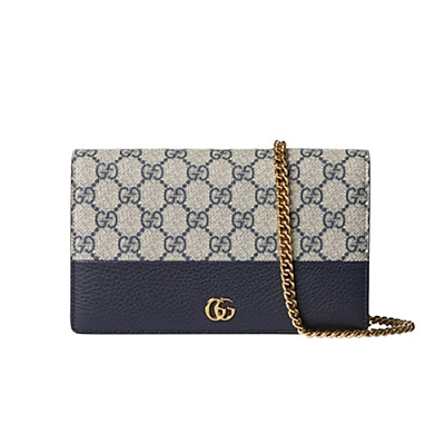 GUCCI-497985 6258 구찌 레드 GG 마몽 체인 바이컬러 지갑
