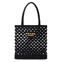 PRADA-1BG493 프라다 그린 크로셰 토트백