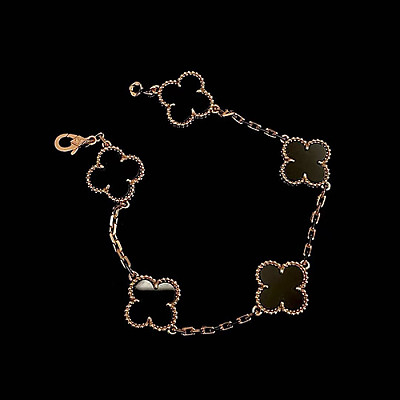 VAN CLEEF ARPELS-VCARP2 반클리프 로즈 골드/레드 다이아몬드 빈티지 알함브라 브레이슬릿
