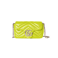 GUCCI-841290 2718 구찌 브라운 가죽 GG 마몽 미니 숄더백