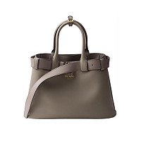 PRADA-1BA434 프라다 브라운 버클 미디엄 가죽 핸드백