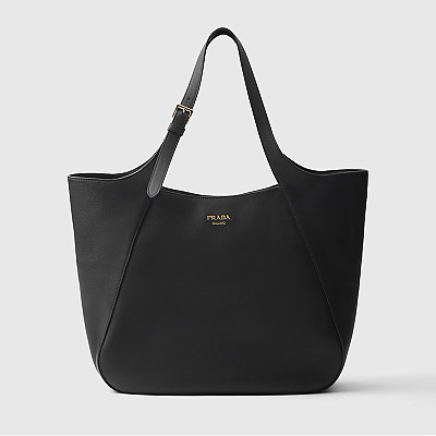 [스페셜오더]PRADA-1BG512 프라다 레더 토트백 레터링 로고 금장 브라운