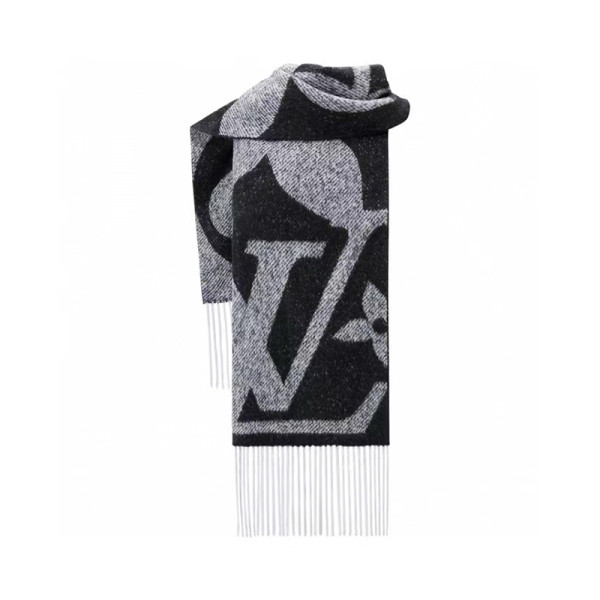 LOUIS VUITTON-M91492 루이비통 모노그램 로고 스카프 블랙