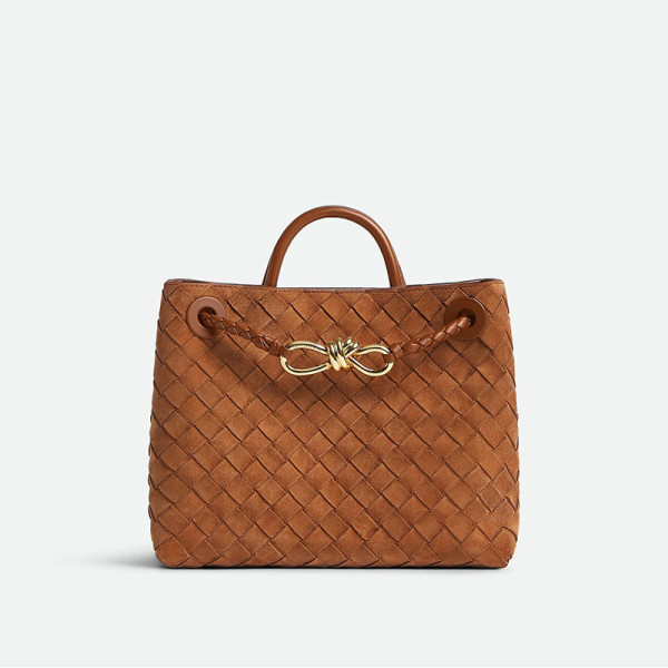 [스페셜오더]BOTTEGA VENETA-743568 보테가 베네타 앰버 스웨이드 안디아모 스몰 탑 핸들 백 25CM(766014 동일제품)
