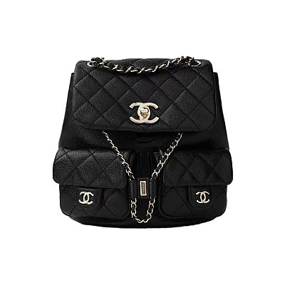 [스페셜오더]CHANEL-AS3787 샤넬 23SS 듀마 투포켓 캐비어 스몰 백팩 블랙